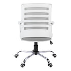 Monarch Specialties - 7225 Chaise De Bureau Multi-Position- Blanc/Meche Gris/-Assemblage requis: des instructions illustrées et tout le matériel sont fournis pour plus de commodité (des outils supplémentaires peuvent être nécessaires)