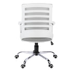 Monarch Specialties - 7225 Chaise De Bureau Multi-Position- Blanc/Meche Gris/-Assemblage requis: des instructions illustrées et tout le matériel sont fournis pour plus de commodité (des outils supplémentaires peuvent être nécessaires)