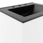 Modway - Vitality 24" Vanette de salle de bain - Blanc Noir-Assemblée requise
