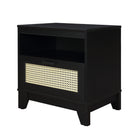 Manhattan Comfort - Lot de 2 tables de chevet Sheridan 21,63" style mid-century moderne - Noir-Parfait pour le rangement de chevet, les lampes ou les objets de décoration