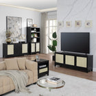 Manhattan Comfort - Sheridan 31,49 po Bibliothèque Armoire Style Mid-Century Moderne - Noir-Garantie limitée du fabricant de 30 jours