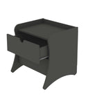 Manhattan Comfort - Lot de 2 tables de chevet Coney 19,68" style mid-century moderne - gris-Panneaux latéraux continus uniques pour créer des pieds courbés