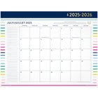 AT-A-GLANCE - Sous main mensuel Emily Ley bandes joyeuses 2025-2026 - 17 po H x 21 3/4 po l - bilingue-Format des pages : 17 po H x 21 3/4 po l