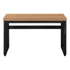Monarch Specialties - 7677 Bureau 48 po L - Hauteur Adjustable Faux Bois Pale/Noir-Bureau réglable parfait pour tous les ordinateurs portables ou tablettes; surface facile à maintenir fini faux bois récupéré clair de tous les côtés