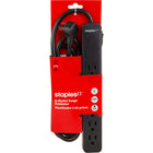 Staples Tech – Parasurtenseur à 6 prises de 600 J – Câble de 5 pi – Noir-Comprend 6 prises pour alimenter facilement plusieurs appareils à partir d’un seul emplacement