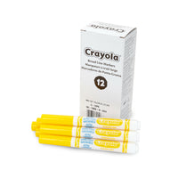 Crayola - Marqueurs lavables couleurs jaune - Paquet de 12-Ajoutez des couleurs vives et vibrantes à vos dessins, projets scolaires et autres projets créatifs