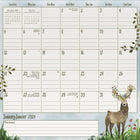 DateWorks - Calendrier Mural Magnétique Familial 16 Mois 2025 Animaux - 12 po x 12 po - Bilingue-Organisationnel/Famille