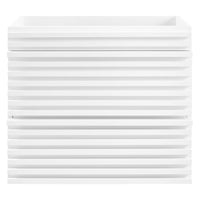 Modway - Render Support mural de 24" Armoire de toilette de salle de bain (lavabo non inclus) - Blanc-Vanité moderne du milieu du siècle