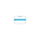 METO - Etiquettes Pour Etiqueteuse Proline 2026 - 9513182 (LOAD NO/STERILIZED etiquettes - 26x16 mm - 2 lignes - adhesives permanentes multi-usages/pour congelateur) - 12 rouleaux-Blanc avec LOAD NO/STERILIZED en texte bleu reflux, 2 lignes d'étiquettes 26x16 mm