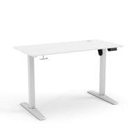 Staples - Bureau assis-debout rectangulaire à hauteur réglage électrique - 48 po de largeur - Blanc-Bureau assis-debout réglable en hauteur de 28,7 à 46,5 pouces