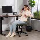 HOMCOM - Chaise d’ordinateur pivotante à 360-degrés sans accoudoirs - vert foncé-Couleur : Vert foncé