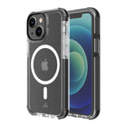 AXS - PROShield Plus etui transparent compatible avec MagSafe teste contre les chutes pour Apple iPhone 13 mini, Noir-Coins renforces subtils absorbant les chocs