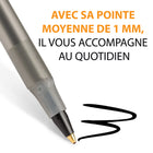 BIC – Stylos à bille économiques RoundStic – 1,0 mm – noir – paquet de 12  -Corps rond léger