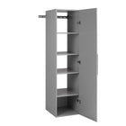 Prepac - Armoire de rangement étroite HangUps de 18 po - gris clair-Poids total du produit : 106 lb