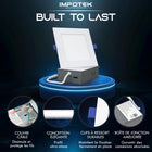 Impotek - Luminaire encastré au plafond carré DEL 4 po 9W 5CCT gradable – Paquet de 6-7