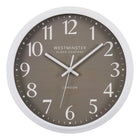 Monarch Specialties - 9115 Horloge Murale Rond de 12"- Visage Bronze Foncé/Cadre Blanc-Rehaussez la décoration de votre intérieur avec cette horloge murale ronde de12 pouces, dotée d'un cadran élégant en bronze foncé et d'un cadre blanc saisissant, parfaite pour tout espace contemporain