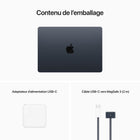 Apple - MacBook Air 13 po - M2 - 512 Go de stockage SSD - 8 Go de mémoire unifiée - Minuit-Système d’exploitation macOS Monterey