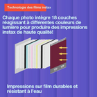 FUJIFILM - Ensemble avec appareil instantané instax mini 13 - Violet feutré-Impression sur films instantanés instaxMC mini de 2 x 3 po (films vendus séparément)