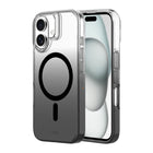 AXS - Crystal Shield Étui D3O fabriqué avec du plastique recyclé MagSafe compatible pour Apple iPhone 16 - Fumé Dégradé-Design minimaliste offrant une protection contre les chutes de 6 pieds