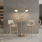Zuo - Desi Tabouret de bar - Beige/Or - Ensemble de 2-Assemblage requis