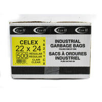 Eco II - Sacs à ordures - 22 po x 24 po - Régulier - clair tinté - paquet de 500-22 po x 24 po