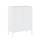 Manhattan Comfort - Naomi 31,5 po Buffet d’Appoint Moderne - Blanc-Acier: Nettoyage: Essuyez avec un chiffon doux et sec. Pour les taches tenaces, utilisez un détergent doux avec de l’eau, puis séchez avec un chiffon pour éviter les traces d’eau. À éviter: N’utilisez pas de tampons abrasifs qui pourraient rayer la surface. Évitez de laisser de l’eau ou de l’humidité sur la surface pendant de longues périodes.. Entretien: Vérifiez régulièrement la présence de rouille, surtout dans les environnements humides.