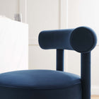 Modway - Toulouse Performance Velvet Tabouret de comptoir - Midnight Blue Gold-Rembourrage en mousse dense