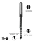 uni-ball Stylos à bille roulante Vision - pointe micro (0.5 mm) - Noir - paquet de 8-Couleur et construction du canon : Noir