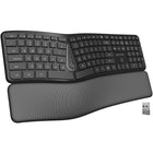 Delton - Clavier ergonomique sans fil KB250, noir-La connexion sans fil 2,4 GHz offre une grande liberté de mouvement et vous évite d'avoir à démêler les câbles