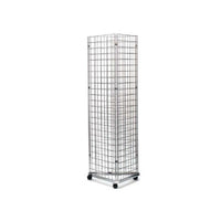 Wamaco - Kit de base triangulaire Trois avec panneaux grillagés 2 x 4 pieds - Chrome-Kit tout-en-un - Inutile de chercher quelles pièces de grille s'assemblent entre elles, car une fois monté, ce kit forme un présentoir triangulaire fonctionnel.
