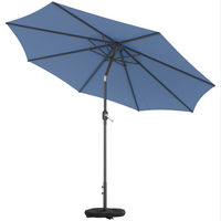 Outsunny - Parasol de marché pour patio avec base et sac de sable - 10 pi x 10 pi - bleu-Les poids de sac de sable assurent la stabilité sans nécessiter de base séparée