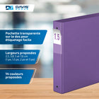 Davis Group Super économie, Reliure à anneaux ronds 1.5 po, paquet de 6 – Violet-Anneau Rond, Non-Verrouillage
