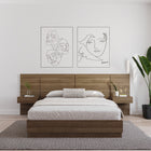 Nexera - Ensemble de 2 panneaux d'extension pour table de nuit flottante Milano, Chêne Brun-Artisanat de qualité : Fabriqué à partir de bois d'ingénierie haut de gamme, fini en chêne naturel avec des variations de grain pour une ambiance chaleureuse et accueillante