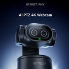 EMEET - Webcam PTZ à double objectif PIXY 4K AI avec contrôle gestuel-Mise au point automatique de pointe : mise au point automatique ultra-rapide de 0,2 s, alimentée par l'IA.