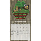 DateWorks - 2026 Mini Calendrier Mural 16 Mois - 7 po x 7 po - Minecraft - Bilingue -Divertissement