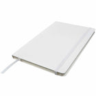 JAM Paper - Grand carnet à couverture rigide avec élastique - 100 feuilles lignées - 5 7/8" x 8 1/2" - Blanc-Quantité : vendu à l'unité | 100 pages papier lignées/lignées.