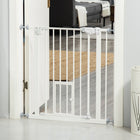 PawHut - Porte pour animaux de compagnie 29-32 L avec trappe pour chat - Blanc-La porte peut se fermer automatiquement lorsque son angle d’ouverture est inférieur à 90°, et rester ouverte lorsqu’il dépasse 90° (ne peut pas se fermer si l’angle est inférieur à 15°)