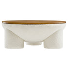 Modway - Tridome Manche Boucle Tapis Table basse de rangement - Ivoire naturel-Arrivée entièrement assemblée