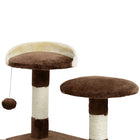 PawHut - Arbre à chat 53 po - grand meuble condo - brun-Couleur : Marron et beige 