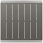 Modway - Shore Terrasse extérieure Aluminium Bar Table, Gris argenté-Capsules de pied en plastique noir