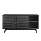 Modway - Render Table buffet de buffet de 63 po ou Meuble TV, Fusain-8
