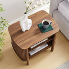 Modway - Cadence Ouvre Table de chevet, Noyer-Glissades de pied ajustables sans marquage