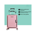 TRAVLR - Valise cabine rigide pliable de 20 pouces - Rose-Roues pivotantes doubles à 360 degrés pour un contrôle précis et un roulement doux et silencieux (8 roues)