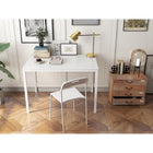 Can-Bramar Glassara Writing Desk - White-Article expédié en pièces détachées – Installation facile; aucun outil supplémentaire requis