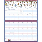 MotherWord - Calendrier familial magnétique pour réfrigérateur 2025-2026 - 9 1/2 po H x 15 po l - français-Le papier amélioré résiste aux taches d'encre
