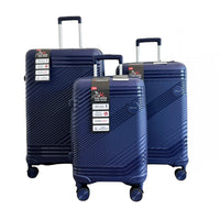 TRAVLR - Ensemble de 3 valises légères à coque rigide - Bleu-Fabriqué en polypropylène durable et léger