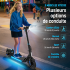Gyrocopters - Trottinette électrique FlashX pour adultes et adolescents - Vitesse 32 km/h - Autonomie 32 km - Application - Noir-Sortez du lot lors de vos sorties par faible luminosité grâce aux LED bleues accrocheuses intégrées au plateau plus large, conçu pour le confort