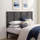 Modway - Render Fixation murale Tête de lit King, Charbon de bois-Stratifié lisse à grain de bois
