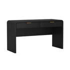 Manhattan Comfort - Bureau moderne Grace 54" avec 2 tiroirs - Noir et Or-Garantie limitée du fabricant de 30 jours