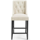 Modway - Baronet Tissu rembourré Tabouret de comptoir - Beige - Ensemble de 2-Assemblée requise